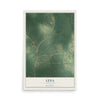 Map of Lena, Mississippi, 12 x 18 inch unframed archival matte print