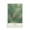 Map of Lula, Mississippi, 12 x 18 inch unframed archival matte print