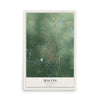 Map of Macon, Mississippi, 12 x 18 inch unframed archival matte print