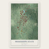 Mississippi State, Mississippi map print, the full design