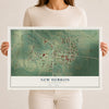 Map of New Hebron, Mississippi, 12 x 18 inch unframed archival matte print