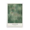 Map of Noxapater, Mississippi, 12 x 18 inch unframed archival matte print