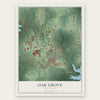 Oak Grove, Mississippi map print, the full design