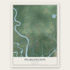 Pearlington, Mississippi map print, the full design