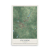 Map of Picayune, Mississippi, 12 x 18 inch unframed archival matte print