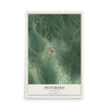 Map of Pittsboro, Mississippi, 12 x 18 inch unframed archival matte print