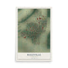 Map of Ruleville, Mississippi, 12 x 18 inch unframed archival matte print