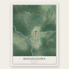Runnelstown, Mississippi map print, the full design