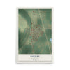 Map of Shelby, Mississippi, 12 x 18 inch unframed archival matte print