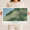 Map of Smithville, Mississippi, 12 x 18 inch unframed archival matte print