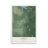 Map of Walls, Mississippi, 12 x 18 inch unframed archival matte print