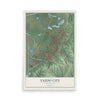 Map of Yazoo City, Mississippi, 12 x 18 inch unframed archival matte print