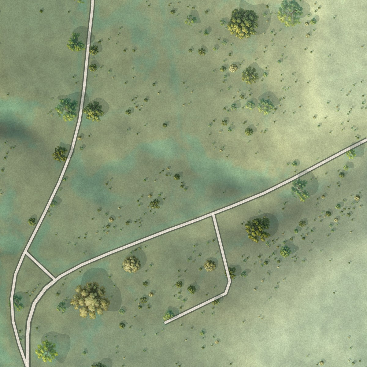 Second close-up of the map of Belt, Montana print showing more streets and buildings