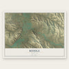 Biddle, Montana map print, the full design
