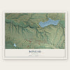 Boneau, Montana map print, the full design