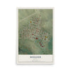 Map of Boulder, Montana, 12 x 18 inch unframed archival matte print