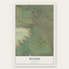 Bynum, Montana map print, the full design
