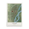 Map of Cascade, Montana, 12 x 18 inch unframed archival matte print