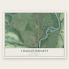 Charlos Heights, Montana map print, the full design