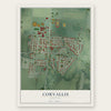 Corvallis, Montana map print, the full design