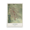 Map of Cut Bank, Montana, 12 x 18 inch unframed archival matte print