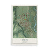 Map of Darby, Montana, 12 x 18 inch unframed archival matte print