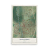 Map of Deer Lodge, Montana, 12 x 18 inch unframed archival matte print