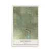 Map of East Helena, Montana, 12 x 18 inch unframed archival matte print