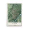 Map of Evergreen, Montana, 12 x 18 inch unframed archival matte print