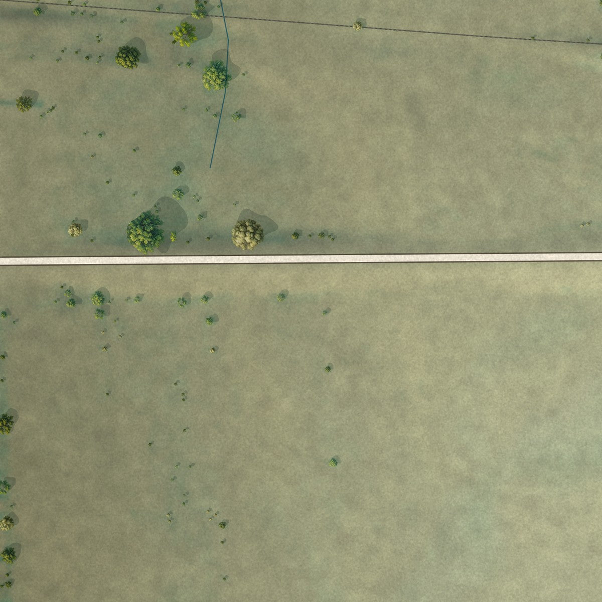 Second close-up of the map of Flaxville, Montana print showing more streets and buildings