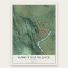 Forest Hill Village, Montana map print, the full design