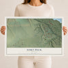 Map of Fort Peck, Montana, 12 x 18 inch unframed archival matte print