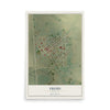 Map of Froid, Montana, 12 x 18 inch unframed archival matte print