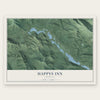Happys Inn, Montana map print, the full design