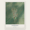 Harrison, Montana map print, the full design