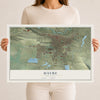 Map of Havre, Montana, 12 x 18 inch unframed archival matte print