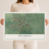 Map of Hot Springs, Montana, 12 x 18 inch unframed archival matte print