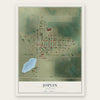 Joplin, Montana map print, the full design