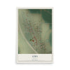 Map of Lima, Montana, 12 x 18 inch unframed archival matte print