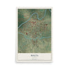 Map of Malta, Montana, 12 x 18 inch unframed archival matte print