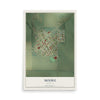 Map of Moore, Montana, 12 x 18 inch unframed archival matte print
