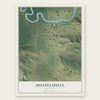 Musselshell, Montana map print, the full design