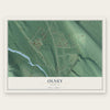 Olney, Montana map print, the full design
