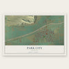 Park City, Montana map print, the full design
