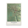 Map of Philipsburg, Montana, 12 x 18 inch unframed archival matte print