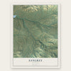 Sangrey, Montana map print, the full design