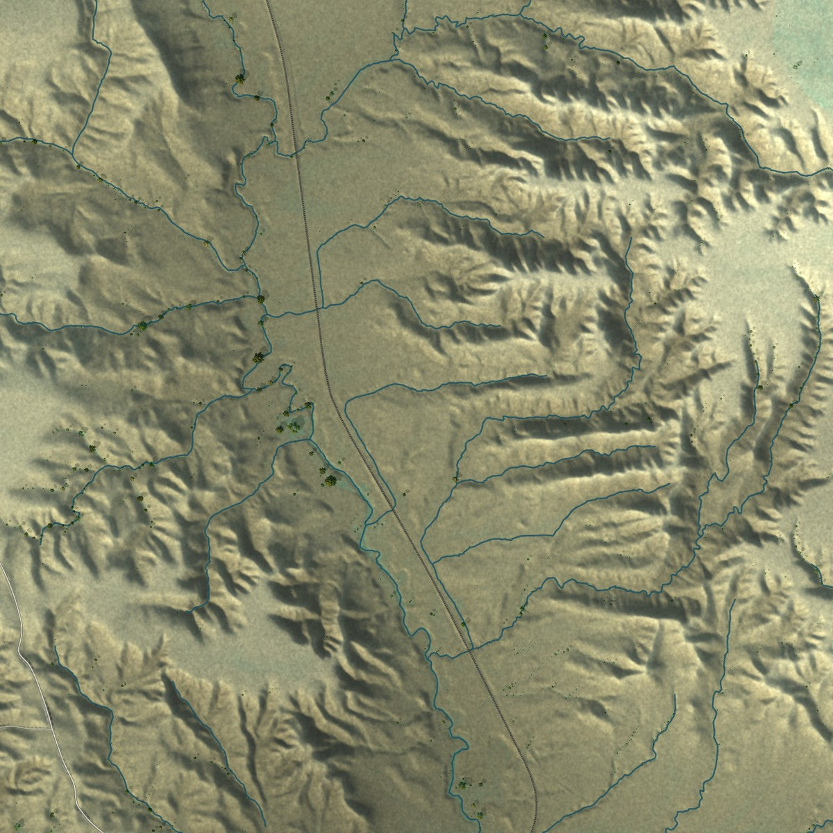 Close-up of the map of Shelby, Montana print showing street and building detail