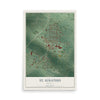 Map of St. Ignatius, Montana, 12 x 18 inch unframed archival matte print
