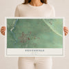 Map of Stevensville, Montana, 12 x 18 inch unframed archival matte print