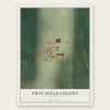 Twin Hills Colony, Montana map print, the full design